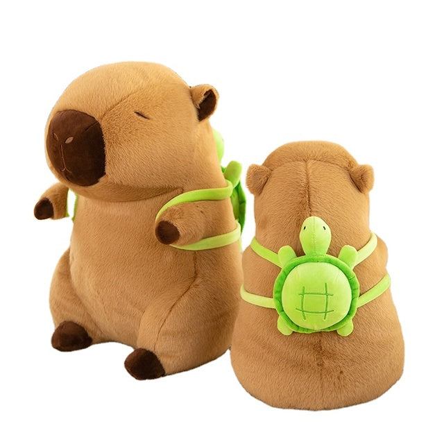 Emotional Support Capybara Plush with Turtle Backpack | XunYin