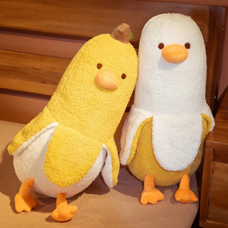Long-Legged Banana Duck Plush - Giant Comfort Pillow (70cm)